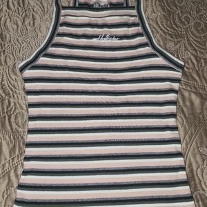Hollister high neck striped tank